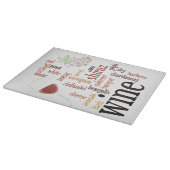 Wine Word Cloud Design Glass Cutting Board Schneidebrett (Ecke)