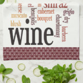 Wine Word Cloud Design Küchentuch (Gefaltet)