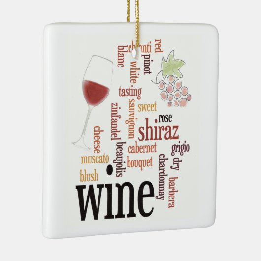 Wine Word Cloud Design Ornament (Rechts)