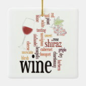 Wine Word Cloud Design Ornament (Rückseite)