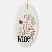 Wine Word Cloud Design Ornament (Rechts)