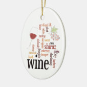 Wine Word Cloud Design Ornament (Links)
