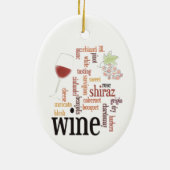 Wine Word Cloud Design Ornament (Hinten)