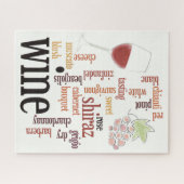 Wine Word Cloud Design Puzzle (Horizontal)