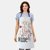 Wine Word Cloud Design Schürze (Getragen)