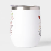 Wine Word Cloud Design Thermal Wine Tumbler (Rechts)
