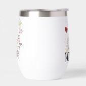 Wine Word Cloud Design Thermal Wine Tumbler (Links)