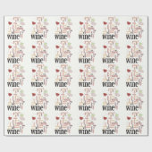 Wine Word Cloud Wrapping Paper Geschenkpapier (Flach)