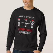 Wine Workout Gym Christmas Corkscrew Sparkling Win Sweatshirt (Vorderseite)