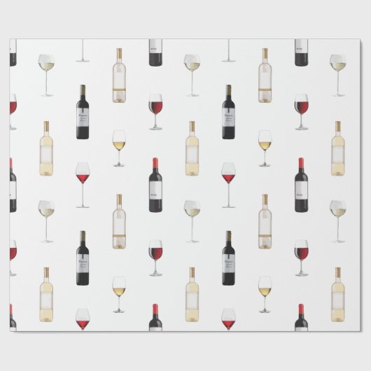 Wine Wrapping Paper Geschenkpapier (Flach)