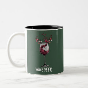 Winedeer Lustige Paare Weihnachten Passend Zum Fes Zweifarbige Tasse