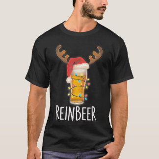 Winedeer Reinbeer Santa Hat Reindeer Couple Xmas M T-Shirt
