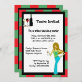WineDiva Wein-Probieren-Party Einladung (Vorne/Hinten)