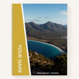 Wineglass Bay, Tasmania, Australien, Gold Notizblock