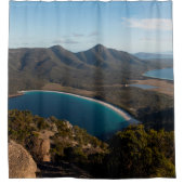 Wineglass Bay Tasmania Australien Landschaft Sonne Duschvorhang (Vorderseite)