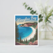 Wineglass Bay Tasmania Freycinet Nationalpark Postkarte (Stehend Vorderseite)