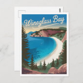 Wineglass Bay Tasmania Freycinet Nationalpark Postkarte (Vorne/Hinten)