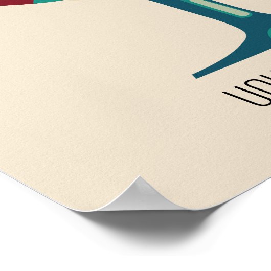 Wineglass Mid Century Modernes Poster - Anpassbar (Ecke)