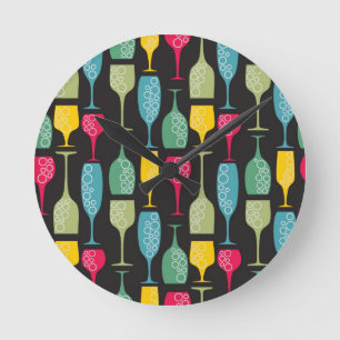 Wineglass Runde Wanduhr