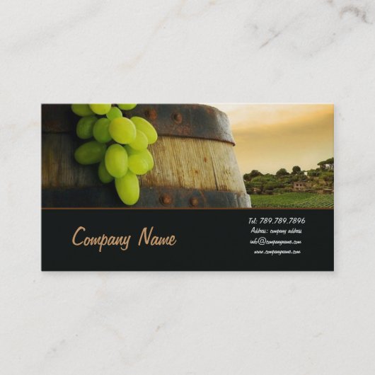 Winemaker Taster Business Card Winery Sommelier Visitenkarte (Vorderseite)