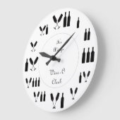 Wine'O Clock Große Wanduhr (Winkel)