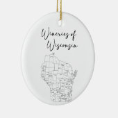 Wineries of Wisconsin Keramik Ornament (Rechts)