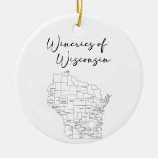 Wineries of Wisconsin Keramik Ornament