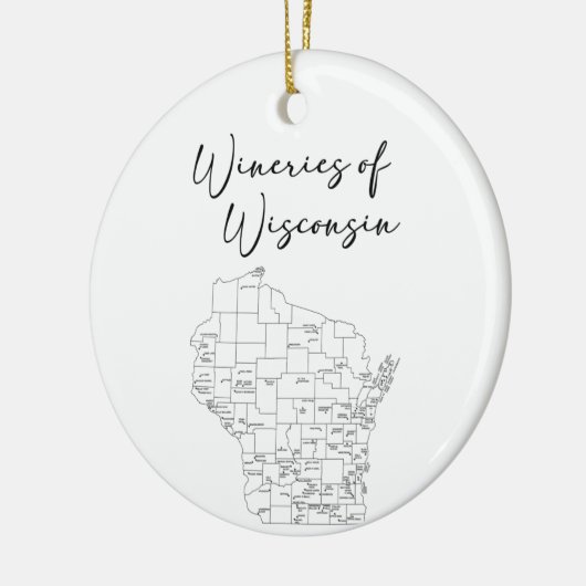 Wineries of Wisconsin Keramik Ornament (Links)