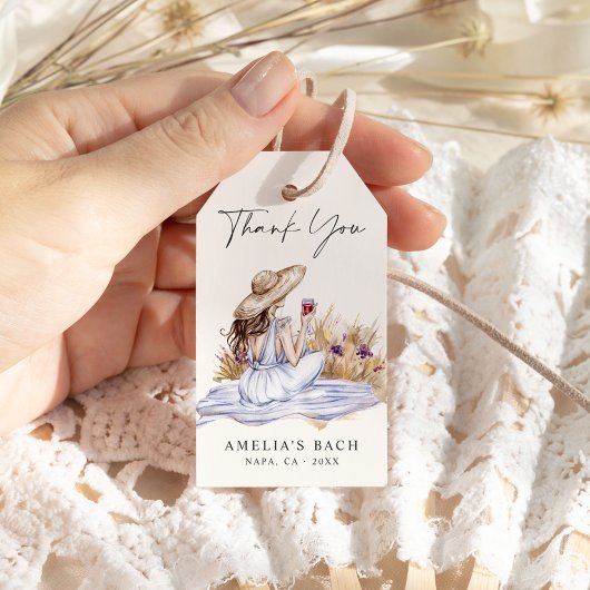 Winery Picnic Cottage Bachelorette Geschenkanhänger