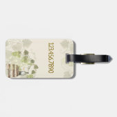 Winery Theme - Vineyard-Inspired Luggage Tag Gepäckanhänger (Rückseite horizontal)