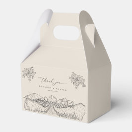 Winery Vineyard Wedding California Napa Thank You Geschenkschachtel