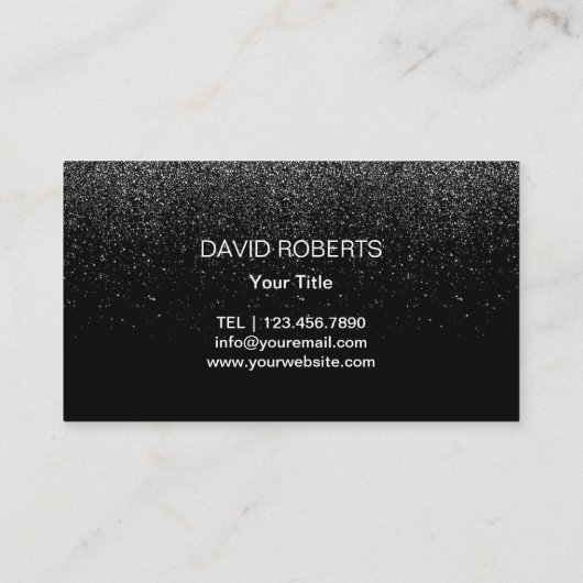 Winery Wine Company Confetti-modernes Schwarzes Visitenkarte (Rückseite)