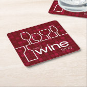 WineTime Rechteckiger Pappuntersetzer (angewinkelt)