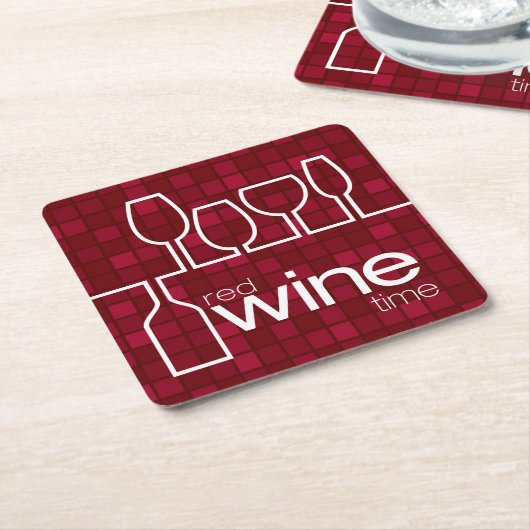 WineTime Rechteckiger Pappuntersetzer (angewinkelt)