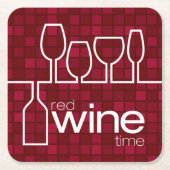 WineTime Rechteckiger Pappuntersetzer (Vorderseite)