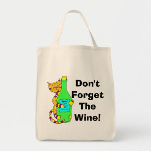Wineycat "vergessen nicht den Wein!" Tragetasche