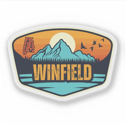 Winfield, Alabama Aufkleber (Vorderseite)