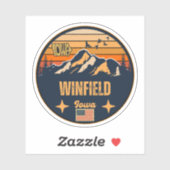 Winfield, Iowa Aufkleber (Blatt)