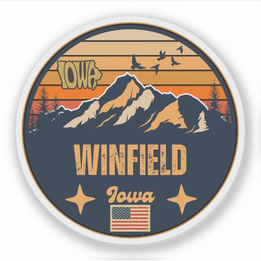 Winfield, Iowa Aufkleber (Vorderseite)