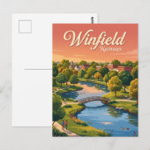 Winfield, Kansas Postkarte (Vorne/Hinten)