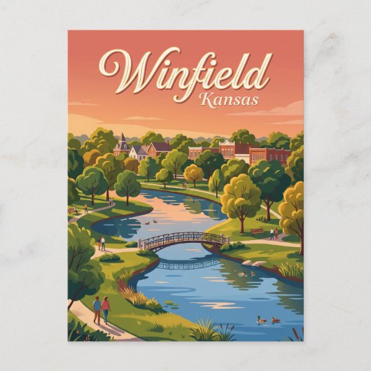 Winfield, Kansas Postkarte (Vorderseite)