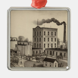 Winfield Roller Mills, Blissand Wood, Kansas Ornament Aus Metall