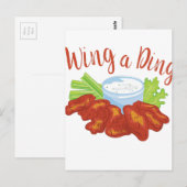 Wing a Ding Postkarte (Vorne/Hinten)
