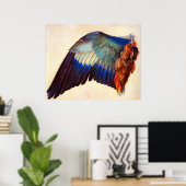 WING AN EINER EUROPÄISCHEN ROLLER POSTER (Heimbüro)
