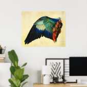 WING AN EUROPEAN ROLLER Durer Poster (Heimbüro)