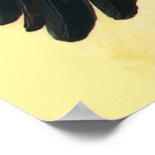 WING AN EUROPEAN ROLLER Durer Poster (Ecke)