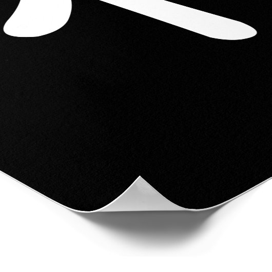 Wing Chun Biu Jee White Chinesische Kalligraphie Poster (Ecke)