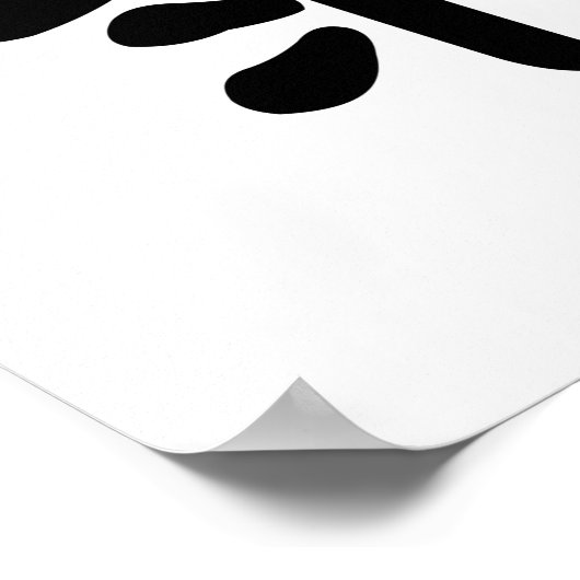 Wing Chun Chi Sau Chinesische Kalligrafie Poster (Ecke)