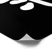 Wing Chun Chi Sau White Chinese Calligraphy Poster (Ecke)