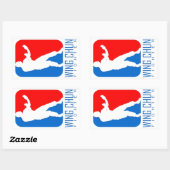 Wing Chun Fighter - IP Man Linage Rechteckiger Aufkleber (Blatt)